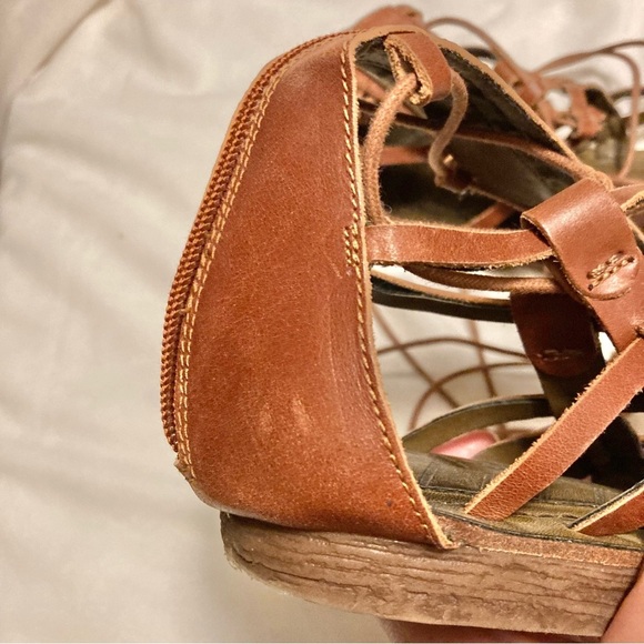 Mia Heritage Lenora Womens 9 Gladiator Sandal Light Brown Festival Lace Up - Picture 7 of 7